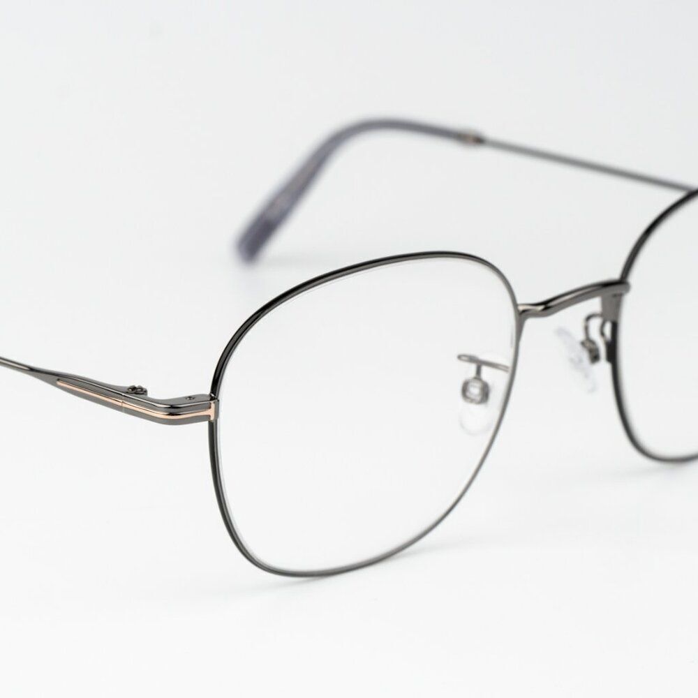 Tom Ford Men's Thin Metal Frame Glasses in Gunmetal - Picture 5 of 10
